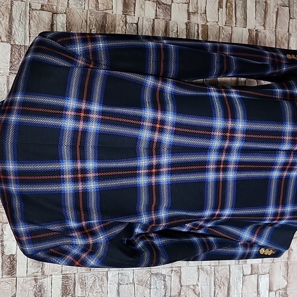 Ralph Lauren Stylish Plaid Blazer  Jacket with Gold Buttons - Picture 4 of 10